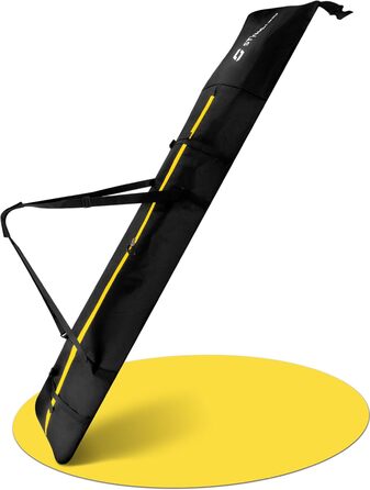 Сумка для лиж STYNGARD Helsinki з ролтопом (140-200 см) - міцна, з якісними замками, чорно-жовта