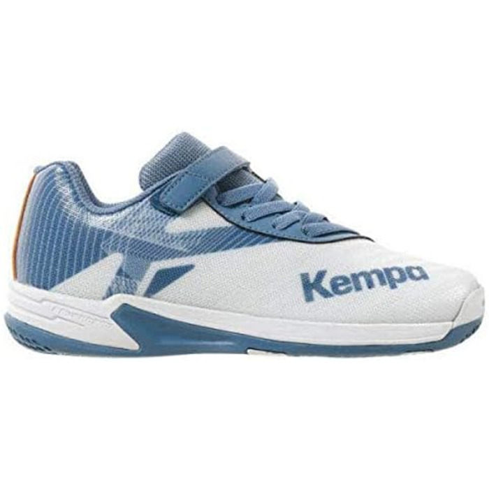 Дитячі гандбольні кросівки Kempa Wing 2.0 Junior - біло-сталево-блакитні (28 EU, вузька колодка)