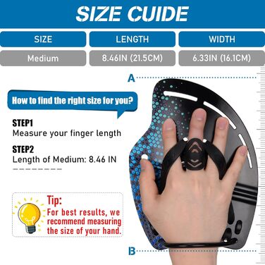 Плавці для плавання Profi, вигнуті, з гідродинамічним дизайном та регульованими силіконовими ремінцями для ефективних вправ на верхню частину тіла, блакитні