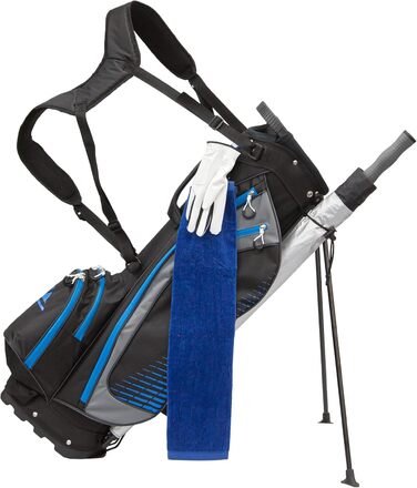 Сумка для гольфу Longridge Super Lite з 8 відділеннями, чорно-червона