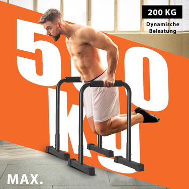 Бруси для віджимань DH FitLife | Регульовані бруси 80-90 см | Паралелепіди для калістеніки та силових тренувань | Стабільні та безпечні | Обладнання для фітнесу в приміщенні та на вулиці