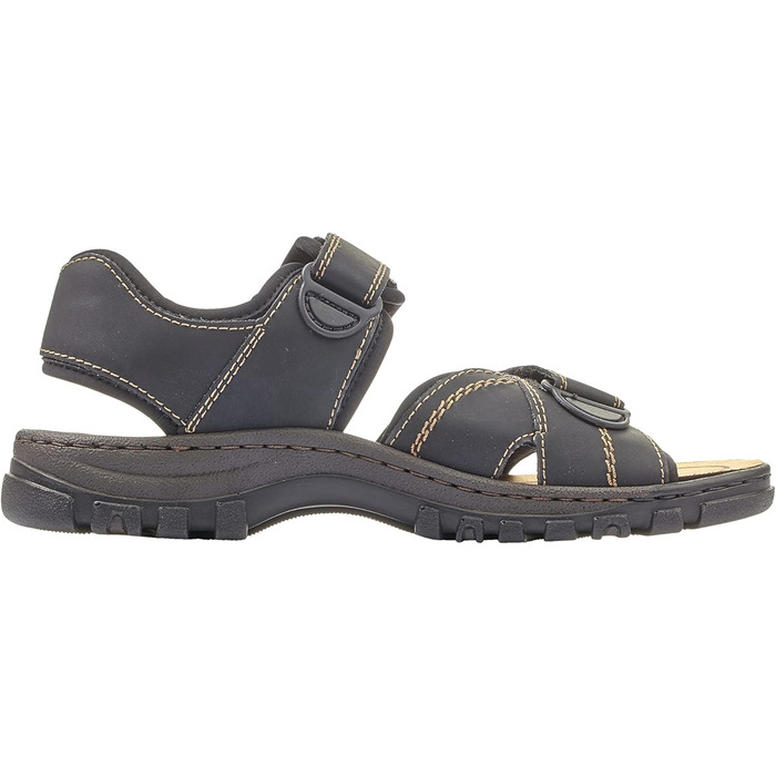 Чоловічі сандалії Rieker, 44 EU, чорного кольору