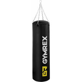Боксерський мішок Gymrex, наповнений, для дорослих, Ø 40 x 120 см, підвісний, з чотириточковим сталевим ланцюгом, для дому, для боксу, пісочний мішок