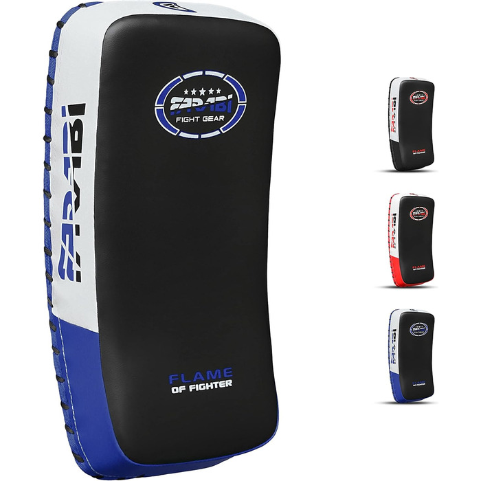 Подушки для ударів Farabi Sports Curved Kick Pads, сині - для кікбоксингу, ММА, Муай Тай, тренувань та кікбоксингу