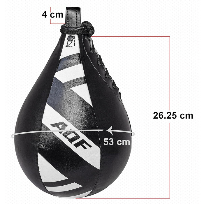Набір для боксу AQF Boxen: боксерський мішок, боксерська груша, рукавички, чорний/білий