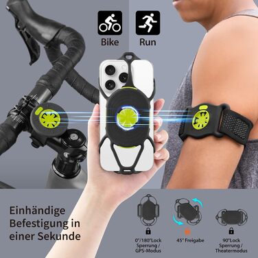 Кріплення для телефону на руку BONE Run Tie Connect Kit 2 Magnetic - спортивний браслет для iPhone 15/14/13, Samsung та інші (4.7-7.2