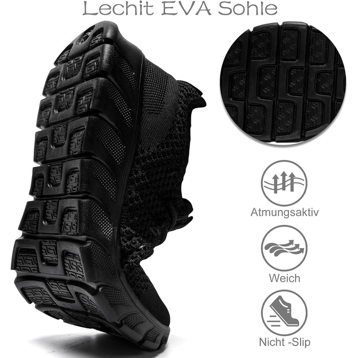 Чоловічі кросівки Damyuan: спортивні, для бігу, туризму, тенісу та фітнесу, розмір 43 EU, чорний колір