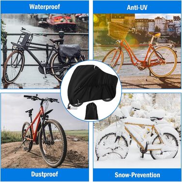 Водонепроникний чохол для велосипеда 200x110x90 см з оксфордської тканини 210D, міцний, з високим захистом від УФ-променів