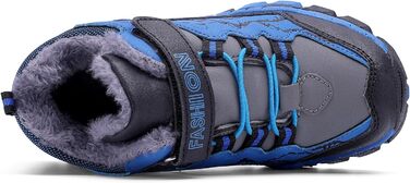 Дитячі зимові черевики Kinder Outdoor - теплі, взуті, для піших прогулянок, трекінгу та катання снігом. Дитячі черевики для хлопчиків та дівчаток (35 EU, блакитні)