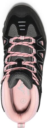 Черевики для трекінгу та подорожей NORTIV 8 для жінок - дихаючі, зручні (38.5 EU, широкі, чорно-рожеві)