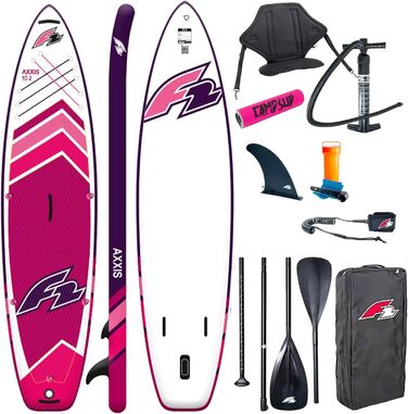 Надувне SUP дошка Campsup F2 AXXIS Combo | SUP дошка для веслування стоячи | Комплект з аксесуарами, 11'6' HELLBLAU (10'2' PINK + FLOATER)