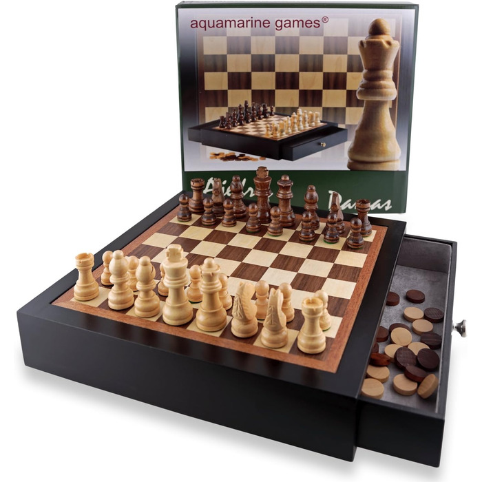 Настільна гра Шахи та Шашки дерев'яні, Schach und Dame, fd11555