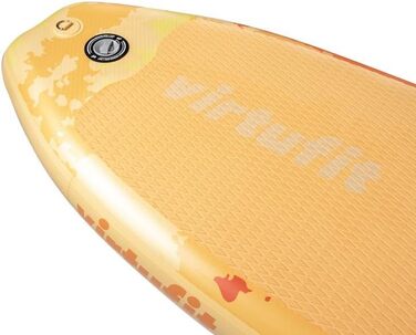 Надувна SUP-дошка Virtufit Surfer 305 з вітрилом, помаранчево-бірюзово-бежевого кольору, комплект аксесуарів