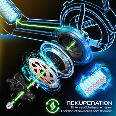 Електросамокат KESSER з дозволом для доріг, 40 км, складаний, 36V/10Ah, до 120 кг, мотор 450W, 10'' колеса, LCD-дисплей, тримач для смартфона