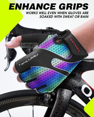 Рукавички для велосипеда: рукавички для гірського велосипеда, рукавички для їзди, рукавички з амортизуючим вкладишем, рукавички для катання на велосипеді для жінок та чоловіків (різні кольори, S)