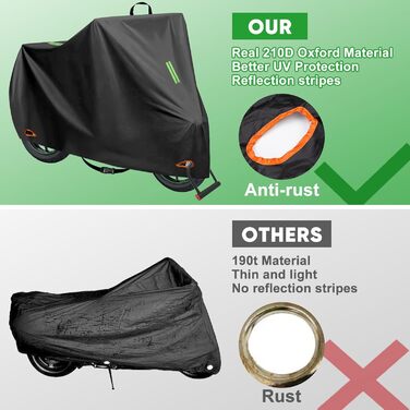 Захисний чохол для мотоцикла CICMOD, 210D, водонепроникний, для мопедів та ролерів (245x105x125cm) XXL