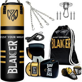 Комплексний боксерський набір для дому: боксерський мішок, рукавиці, бандажі, скакалка, кріплення та сумка - BLAICER