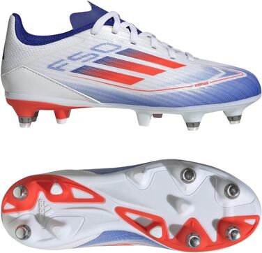 Кросівки футбольні Adidas F50 Pro FG Cloud White/Coral Red/Lucid Blue, 28 EU