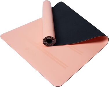 Еко-йога-мат Yoga Design Lab Infinity Diamond Align Coral 5 мм, антиковзкий, з ременем для перенесення