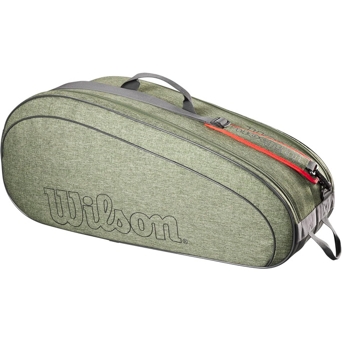 Сумка для тенісних ракеток Wilson Team Heather Green/Grey - професійна, для 6 ракеток