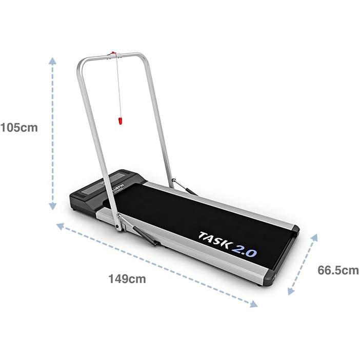 Бігова доріжка Bluefin Fitness Task 2.0 для дому та офісу, складна, 8 км/год, Walking Pad для ходьби та бігу