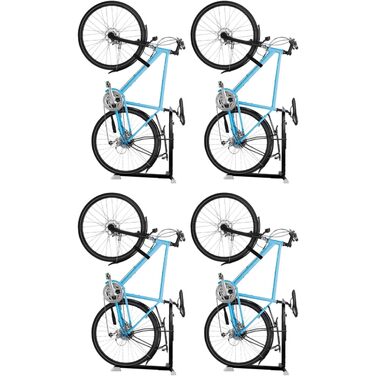 Підставка для велосипеда вертикальна, підлогова, для гаража та дому, економія місця, від 18 дюймів, з кошиком (4 шт., Bike Nook Pro)