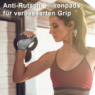 Спортивні рукавички для фітнесу UTEBIT для жінок: дихаючі рукавички з мікрофібри та неслизьким силіконом для занять у спортзалі та тренувань