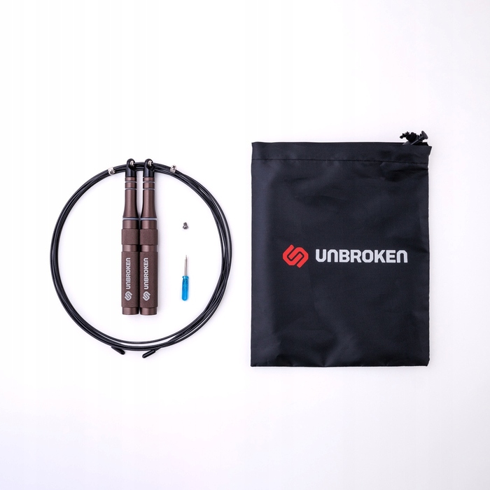 Професійна тренувальна скакалка Unbroken Speed Rope SR-PRO Gunmetal 3.2м