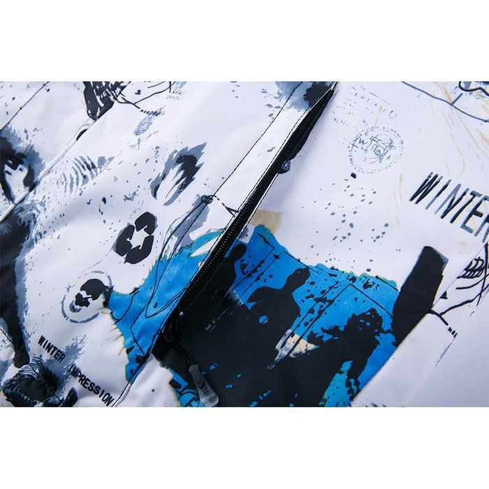 Чоловічий комплект гірськолижний: куртка та штани HOTIAN. Водонепроникний, вітронепроникний комплект для сноубордингу та катання на лижах. Колір: синій+синій