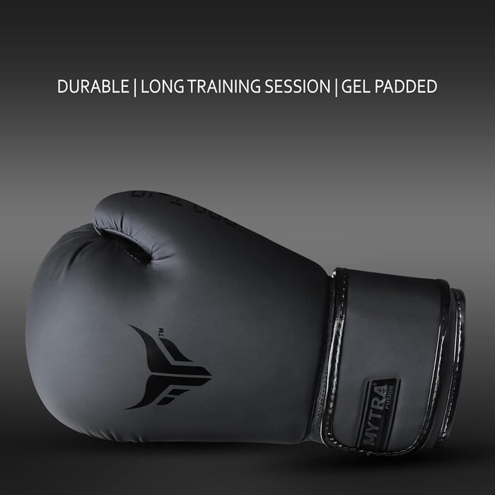 Жіночі боксерські рукавички Mytra Fusion 8oz для MMA, кікбоксингу, чорні