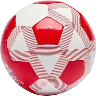 Футбольний м'яч FC Bayern München, графіка, червоно-білий, розмір 5, з наліпкою