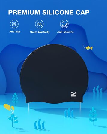 Дитячі поляризовані окуляри для плавання ZIONOR G1MINI з антифогом і захистом від УФ, з жовто-бурштиновою лінзою та чорною шапочкою для плавання, для дівчаток і хлопчиків 8-14 років
