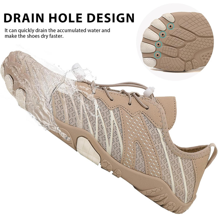 Чоловічі та жіночі аквашузи Barfußschuhe, швидковисихаючі, для плавання, пляжу та фітнесу, розмір 36-47, колір хакі
