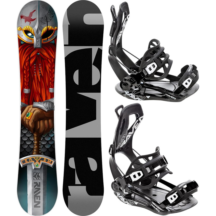 Сноуборд RAVEN Dwarf + фіксуючі кріплення Fastec FT360 Black, 160 см