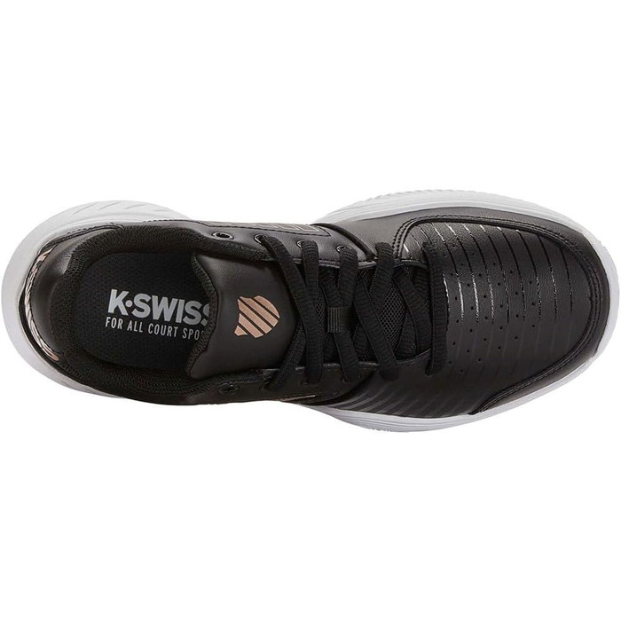 Кросівки K-Swiss Court Express Hb для жінок (39 EU, чорний, білий, рожеве золото)