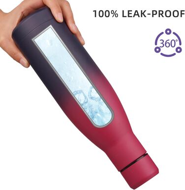 Термос BJPKPK 500 мл з нержавіючої сталі, чорно-червоний, для напоїв, багаторазовий, миється в посудомийній машині