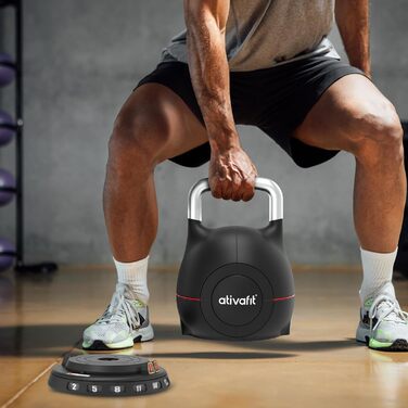 Гантелі ATIVAFIT 20 кг, 7-в-1, регульовані, з алюмінієвим грифом, швидка зміна ваги, фітнес для дому, тренування вдома