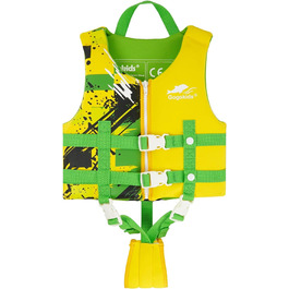 Дитячий жилет-плавучка Gogokids для плавання – жовтий, графіті, 2-9 років, 15-35 кг