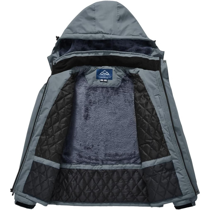 Чоловіча зимова куртка для туризму та активного відпочинку з капюшоном (Сірий, XL)