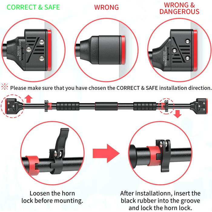 Регульована турнік для дому 71-95 см, настінний, міцний хват, антиковзаюча поверхня, до 200 кг