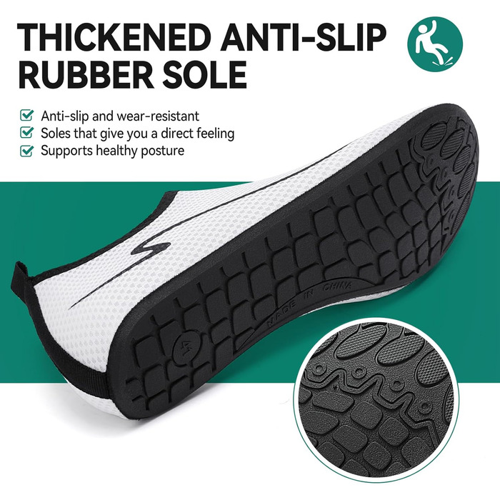 Чоботи для плавання та водних видів спорту: легкі, швидковисихаючі, з антиковзким покриттям (42 EU, білий)