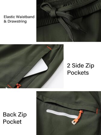 Шорти спортивні чоловічі Cimic для бігу та занять спортом, швидковисихаючі, дихаючі, легкі, з кишенею на блискавці (зелені, XXL)