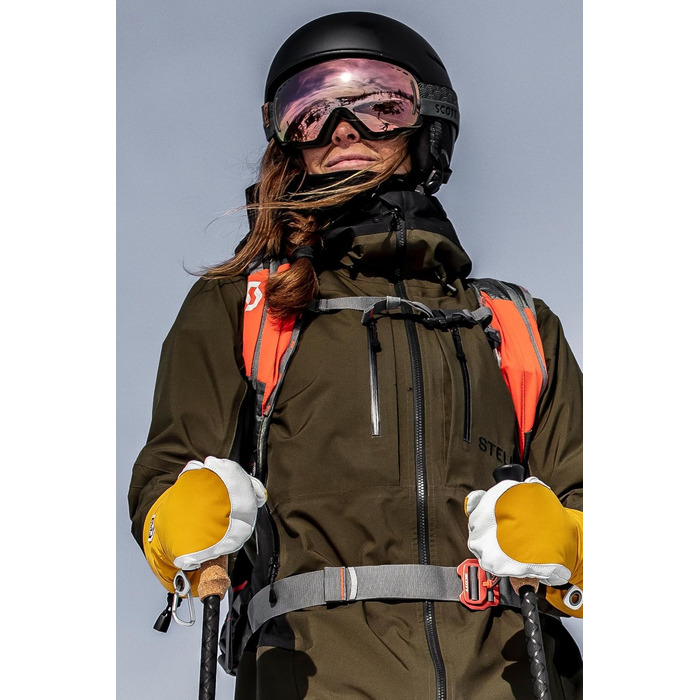 Лижні рукавички HESTRA Henrik Pro Model, шкіра, короткі, колір хакі/білий, розмір 10, сині, преміум-якість
