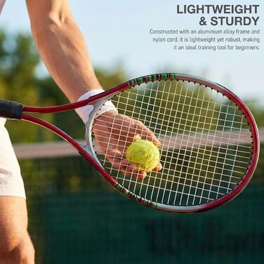 Тенісний ракетковий спортивний інвентар EVTSCAN, 27 дюймів, професійний, з алюмінієвого сплаву, для початківців та досвідчених гравців