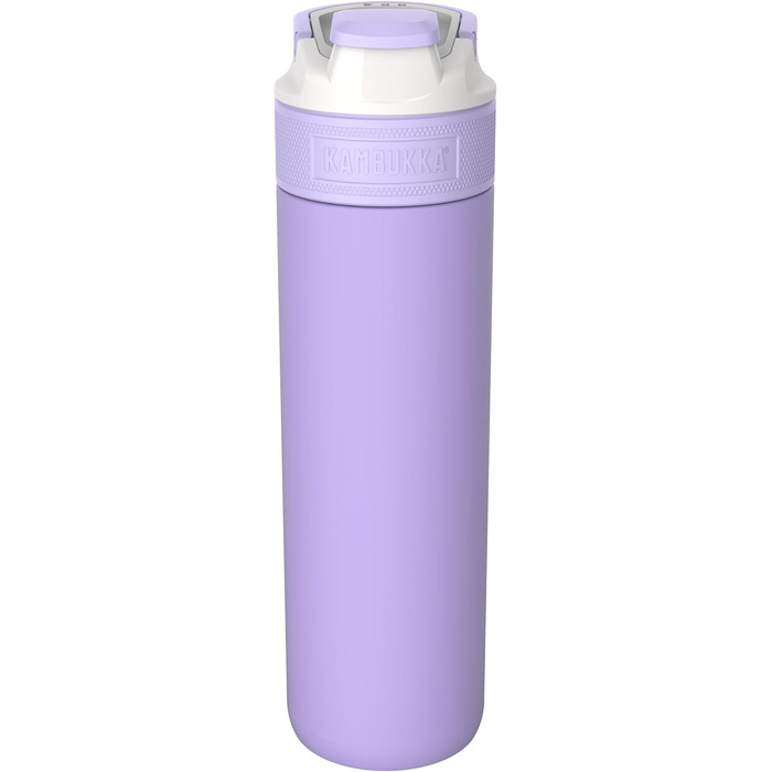 Термос Kambukka Elton Insulated Digital Lavender 600 мл, нержавіюча сталь, герметична термобутилка з кришкою Snapclean, підходить для миття в посудомийній машині, зручна ручка