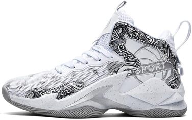 Баскетбольні кросівки для чоловіків та жінок. Легкі спортивні кросівки для ходьби, бігу та занять спортом. Зносостійкі, з антиковзкою підошвою. Розміри 36-45 EU, 38 EU. Кольори: білий, сірий.