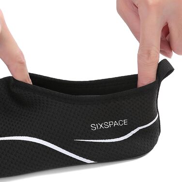 Чоловічі та жіночі аквашузи Sixspace для плавання, серфінгу, йоги та відпочинку на пляжі. Швидко сохнуть, дихаючі, чорні (розмір EU 37)