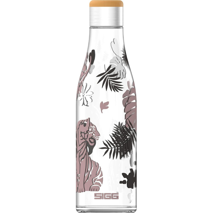 Скляна пляшка для води SIGG Metis Sumatra 0.6 л, термостійка, без пластику та BPA, герметична, колаборація One Tree Planted Tiger