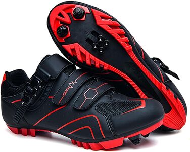 Чоловічі велотуфлі MTB для катання по бездоріжжю, сумісні з SPD, для їзди в приміщенні та на вулиці, з швидкою шнурівкою (47 EU, C)