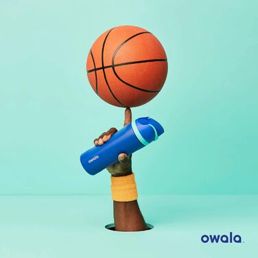 Owala FreeSip термос-пляшка з нержавіючої сталі 940 мл з кнопкою та вбудованою соломинкою, дуже темна